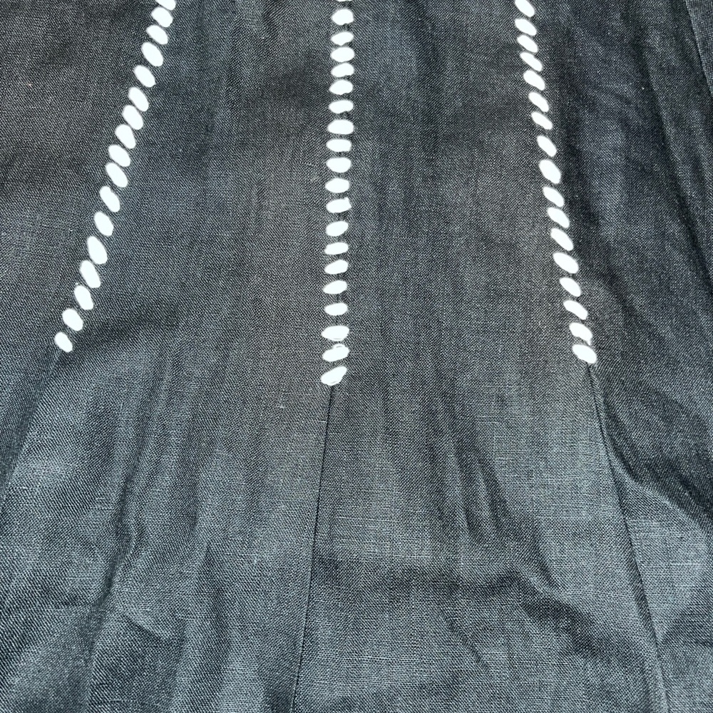 White & Warren Black & White Linen skirt - Picture 3 of 4